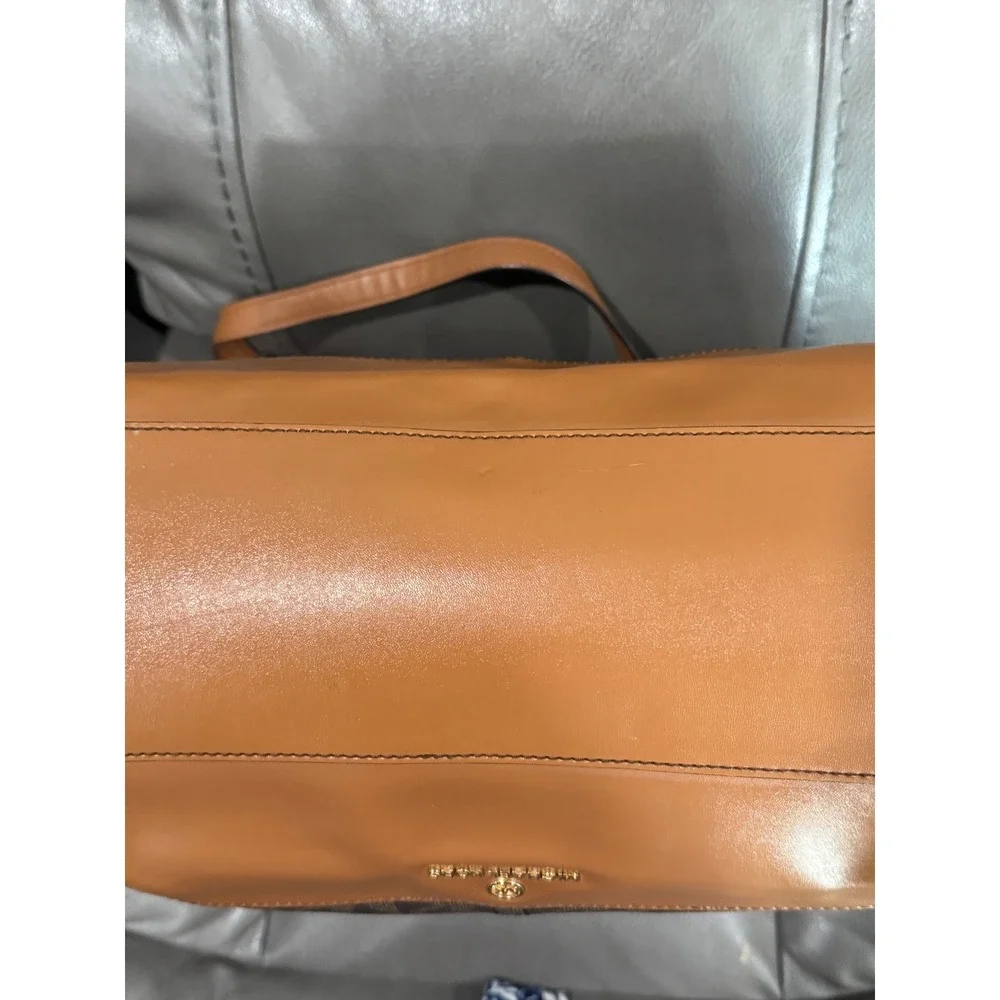 Michael Kors Signature PVC‎ Leather Tote Bag Brown Tan Shoulder Bag